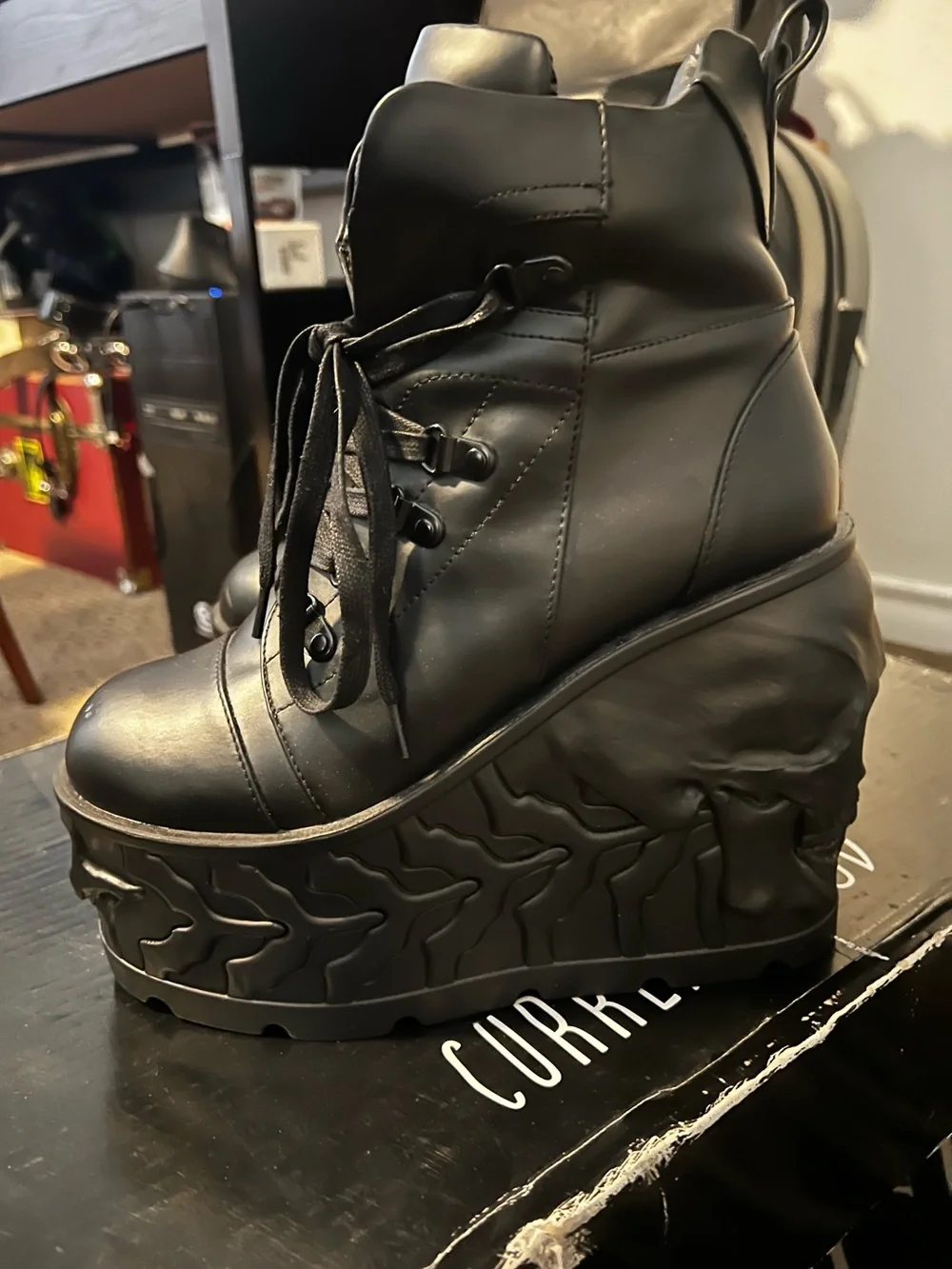 Killstar - Skull Boots - Size 7